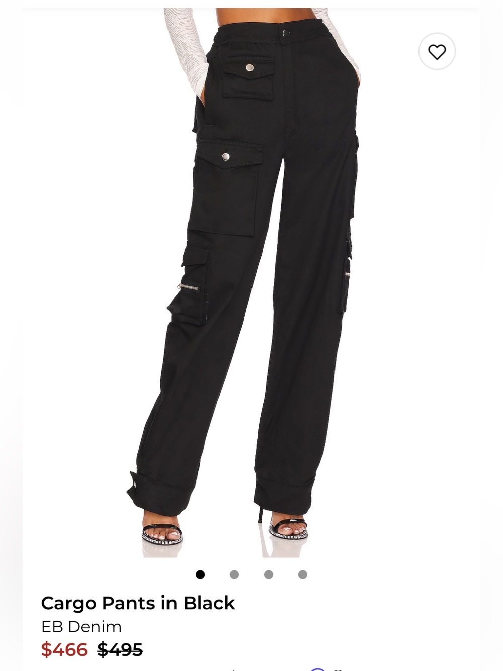 EB Denim Cargo pants  in Black